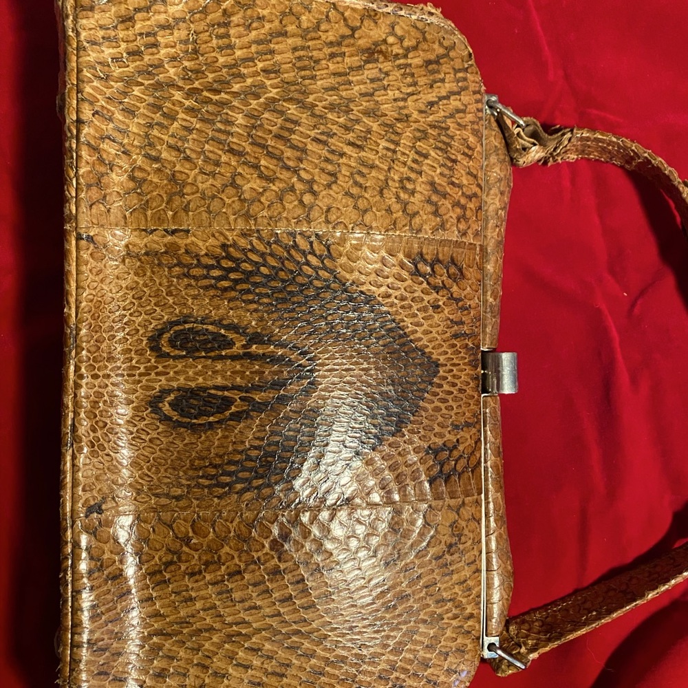 Vintage snakeskin handbag